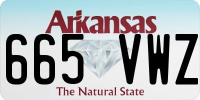 AR license plate 665VWZ