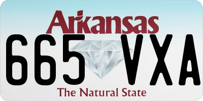 AR license plate 665VXA