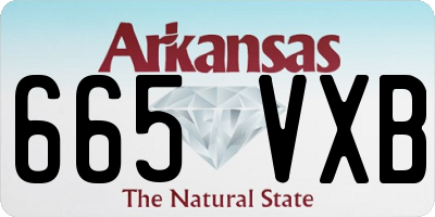 AR license plate 665VXB