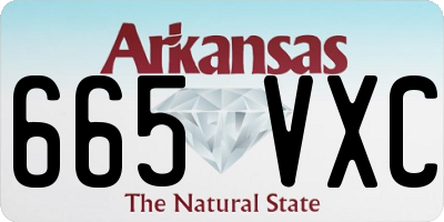 AR license plate 665VXC