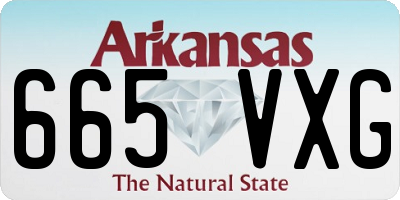 AR license plate 665VXG