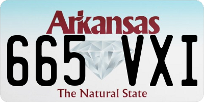 AR license plate 665VXI
