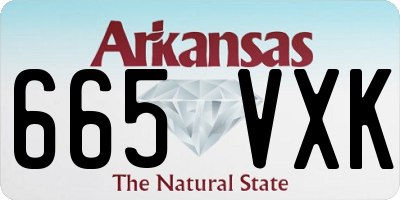 AR license plate 665VXK