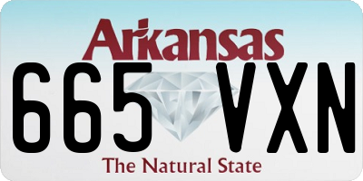 AR license plate 665VXN