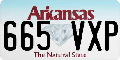 AR license plate 665VXP