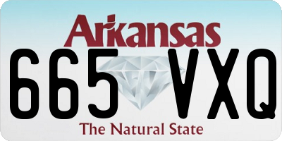 AR license plate 665VXQ