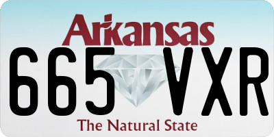 AR license plate 665VXR