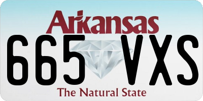 AR license plate 665VXS