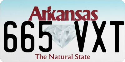 AR license plate 665VXT