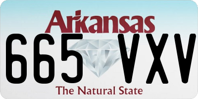 AR license plate 665VXV