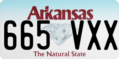 AR license plate 665VXX