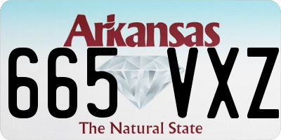 AR license plate 665VXZ