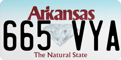 AR license plate 665VYA