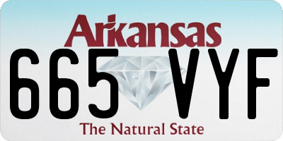 AR license plate 665VYF