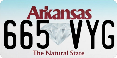AR license plate 665VYG
