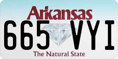 AR license plate 665VYI