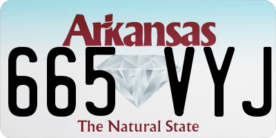 AR license plate 665VYJ