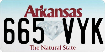 AR license plate 665VYK