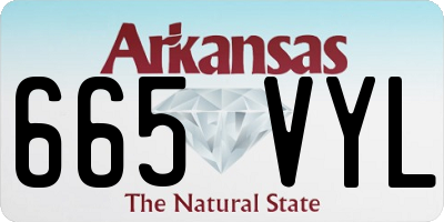 AR license plate 665VYL