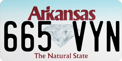 AR license plate 665VYN