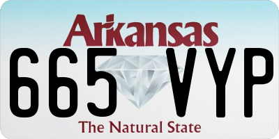 AR license plate 665VYP