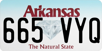 AR license plate 665VYQ
