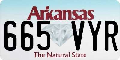 AR license plate 665VYR