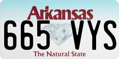 AR license plate 665VYS