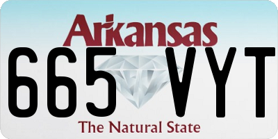 AR license plate 665VYT