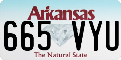 AR license plate 665VYU