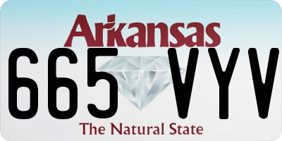 AR license plate 665VYV