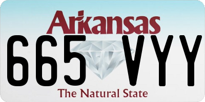 AR license plate 665VYY