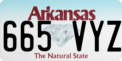AR license plate 665VYZ