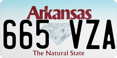AR license plate 665VZA