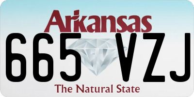 AR license plate 665VZJ