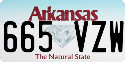 AR license plate 665VZW