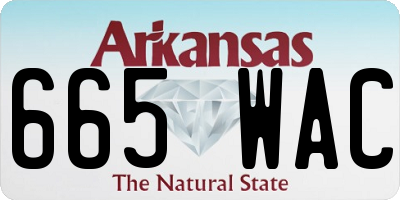 AR license plate 665WAC