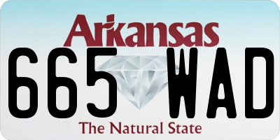 AR license plate 665WAD