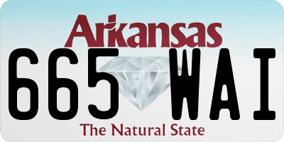 AR license plate 665WAI