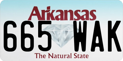AR license plate 665WAK