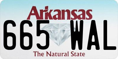 AR license plate 665WAL