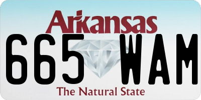 AR license plate 665WAM