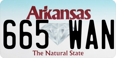 AR license plate 665WAN