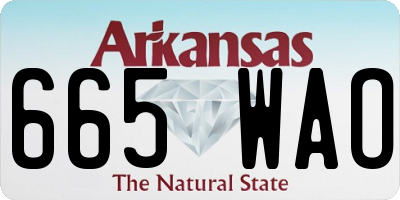 AR license plate 665WAO