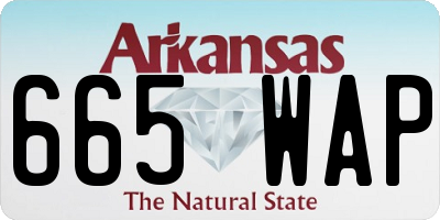AR license plate 665WAP