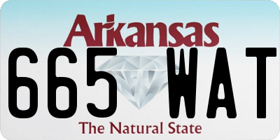 AR license plate 665WAT