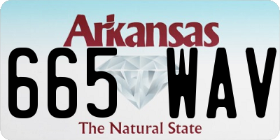 AR license plate 665WAV