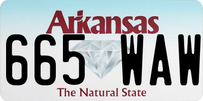 AR license plate 665WAW