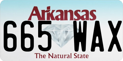 AR license plate 665WAX