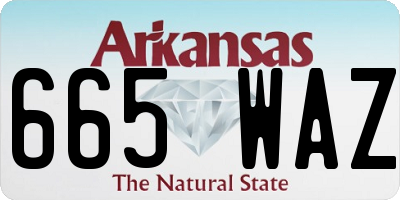 AR license plate 665WAZ